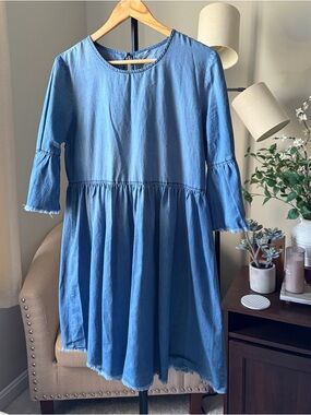 Cotton Blue Denim Dress- Unbranded